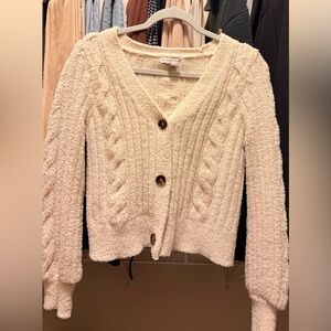 Sincerely Jules Cream Cable Knit Cardigan